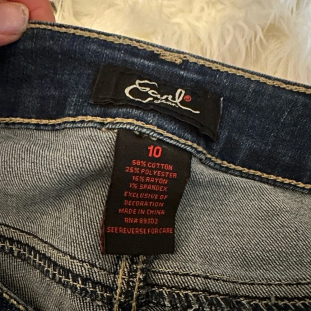 Earl Embroidered Trim Straight Leg Jeans - Picture 6 of 6